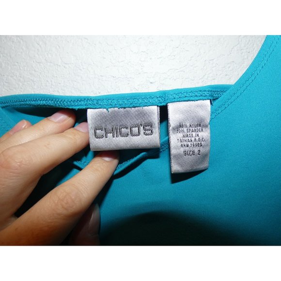 Women's Light Blue Tank Top with Adjustable straps, Large, Chico's - Picture 3 of 4